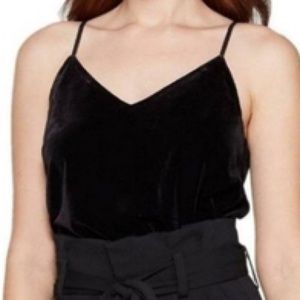 NWOT black velvet/suede material tank top